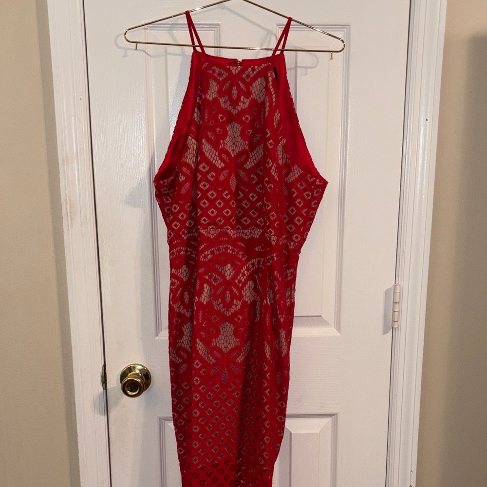 Bardot Red Lace Dress